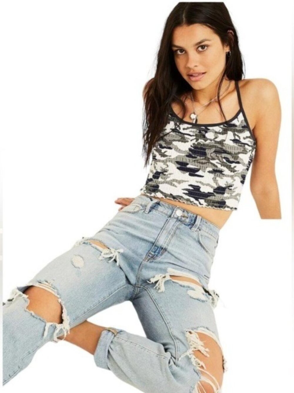 BDG Jeans from Urban Outfitters High Rise Baggy Ripped Distressed Blue
